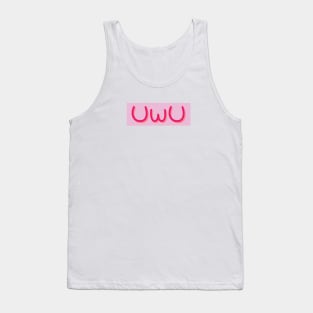 UwU on pink Tank Top